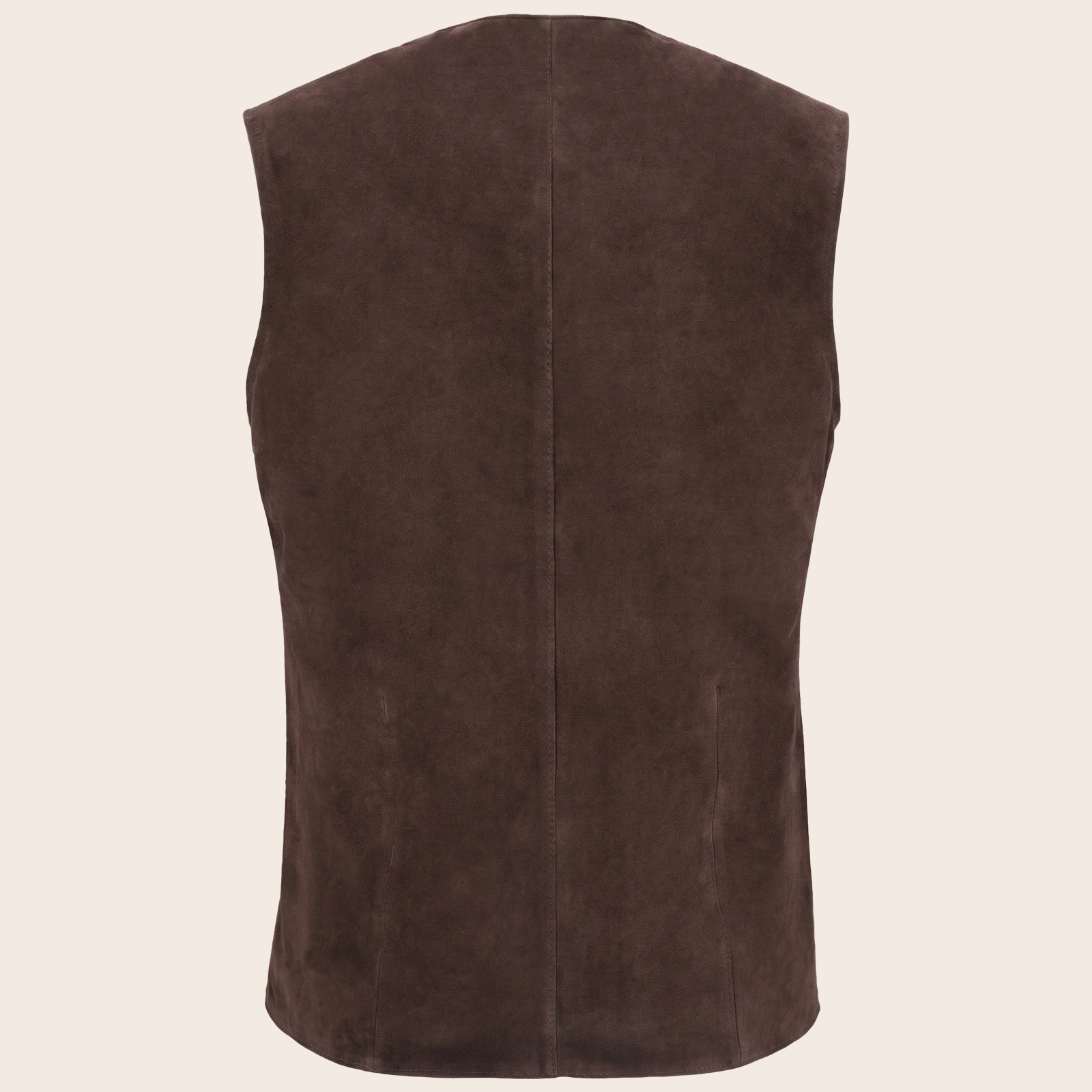 Men's Brown Suede Leather Western Cowboy Waistcoat Vest image 4