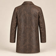 Winfield brown Napa leather coat back product view