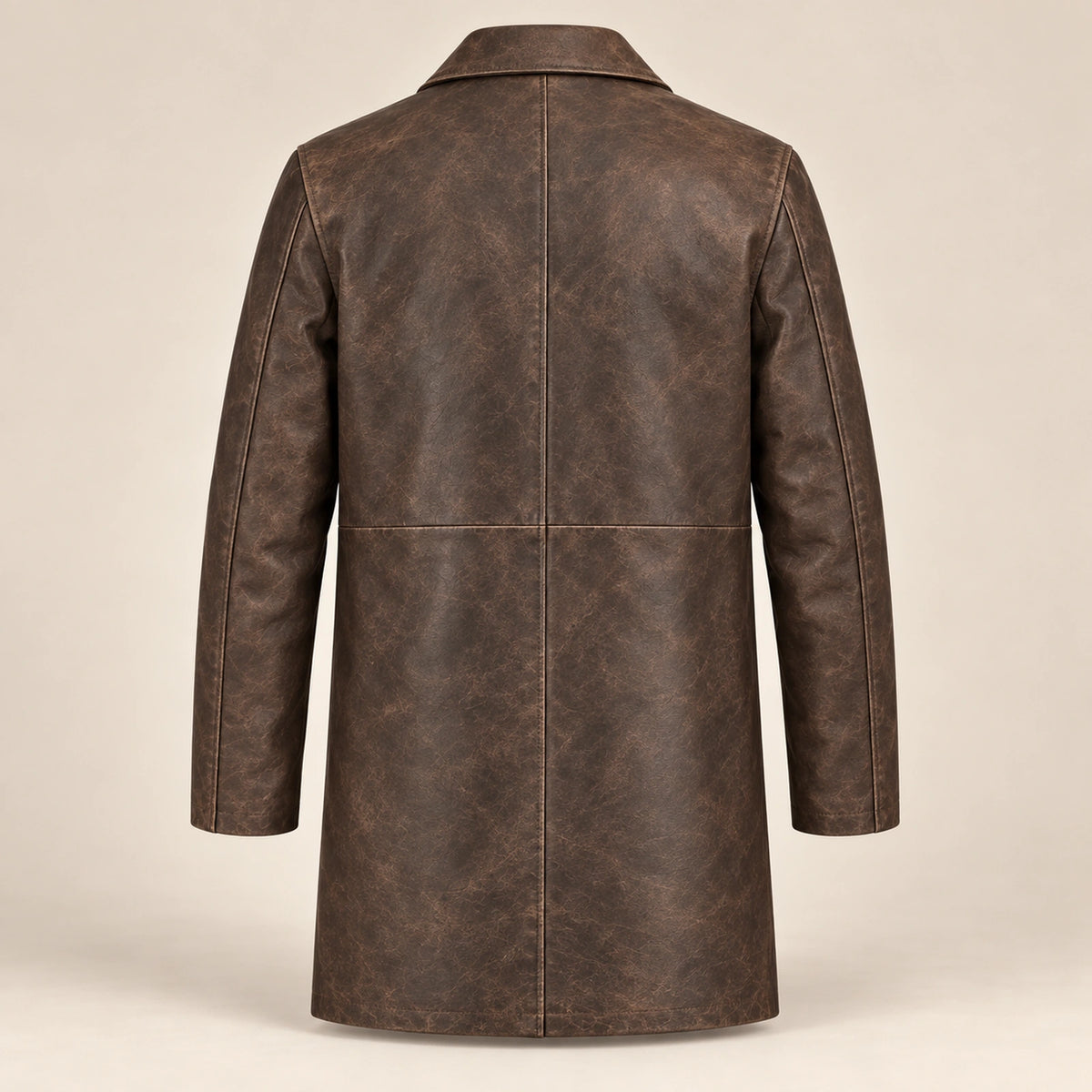Winfield brown Napa leather coat back product view