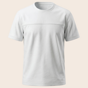 Men's Genuine Lambskin Leather Biker T-Shirt — White - product front view by MOTOGRIP GEAR