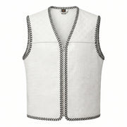 Custom Made White Motorcycle Vest