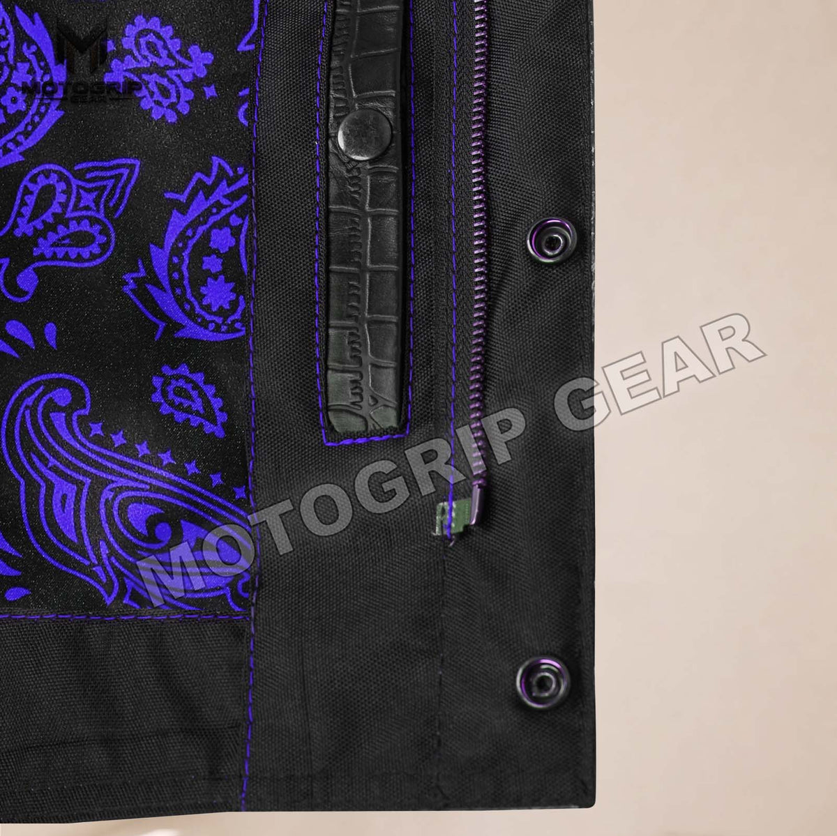 Men’s Crocodile Embossed Cowhide Leather Motorcycle Vest – Contrast Stitch Biker Club Vest