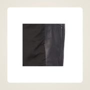 Branton Men's Classic Lambskin Leather Bomber Jacket pocket hem and leather finish detail