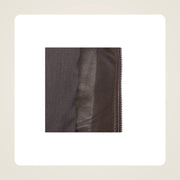 Branton Men's Classic Lambskin Leather Bomber Jacket pocket hem and leather finish detail