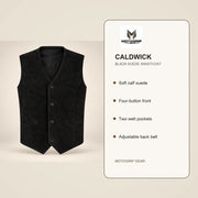 Caldwick Men's Suede Leather Waistcoat