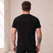 Caldwick Men's Suede Leather Waistcoat