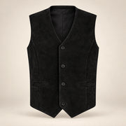 Caldwick Men's Suede Leather Waistcoat