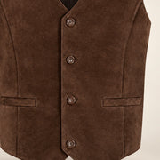 Caldwick Men's Suede Leather Waistcoat