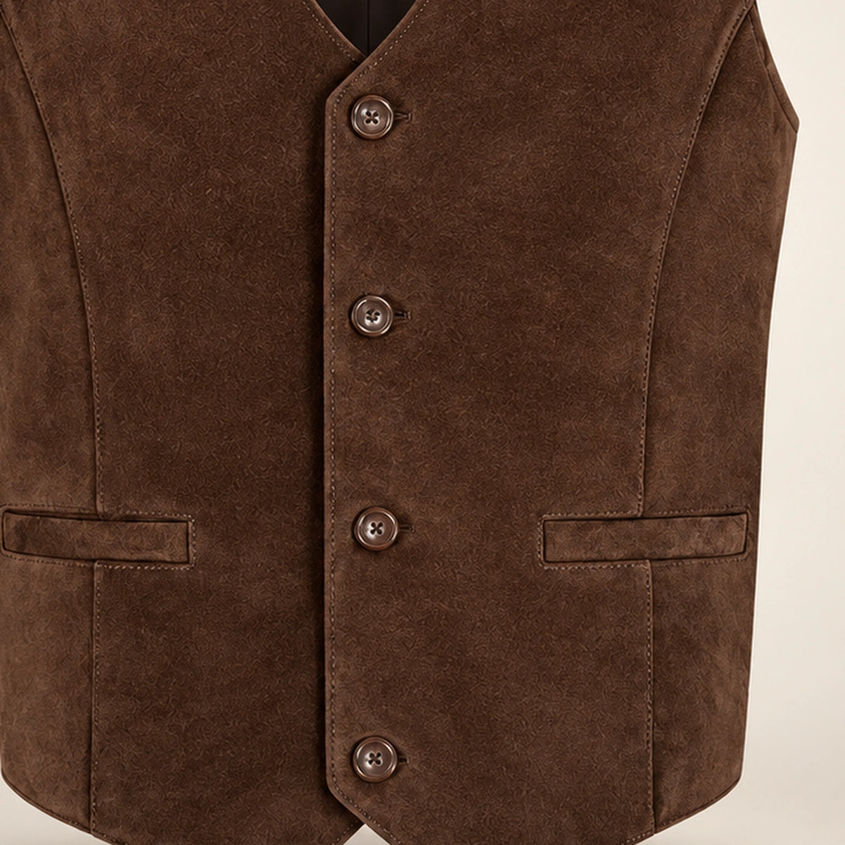 Caldwick Men's Suede Leather Waistcoat