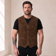 Caldwick Men's Suede Leather Waistcoat