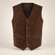 Caldwick Men's Suede Leather Waistcoat