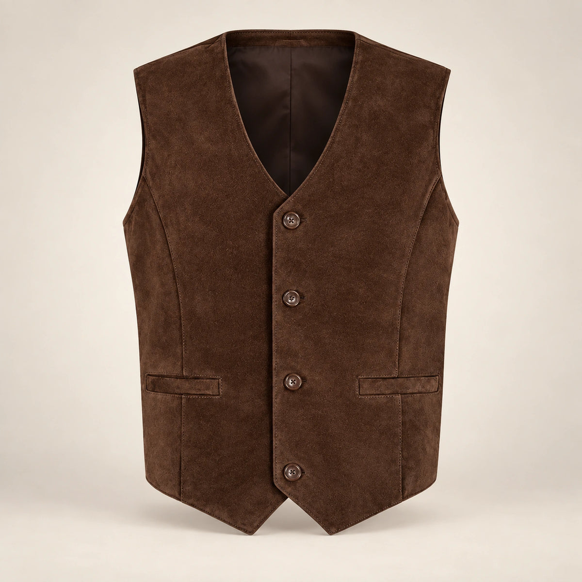 Caldwick Men's Suede Leather Waistcoat