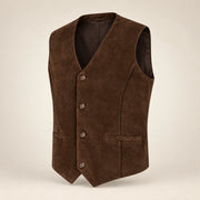 Caldwick Men's Suede Leather Waistcoat
