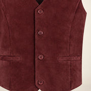Caldwick Men's Suede Leather Waistcoat