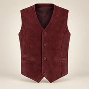 Caldwick Men's Suede Leather Waistcoat