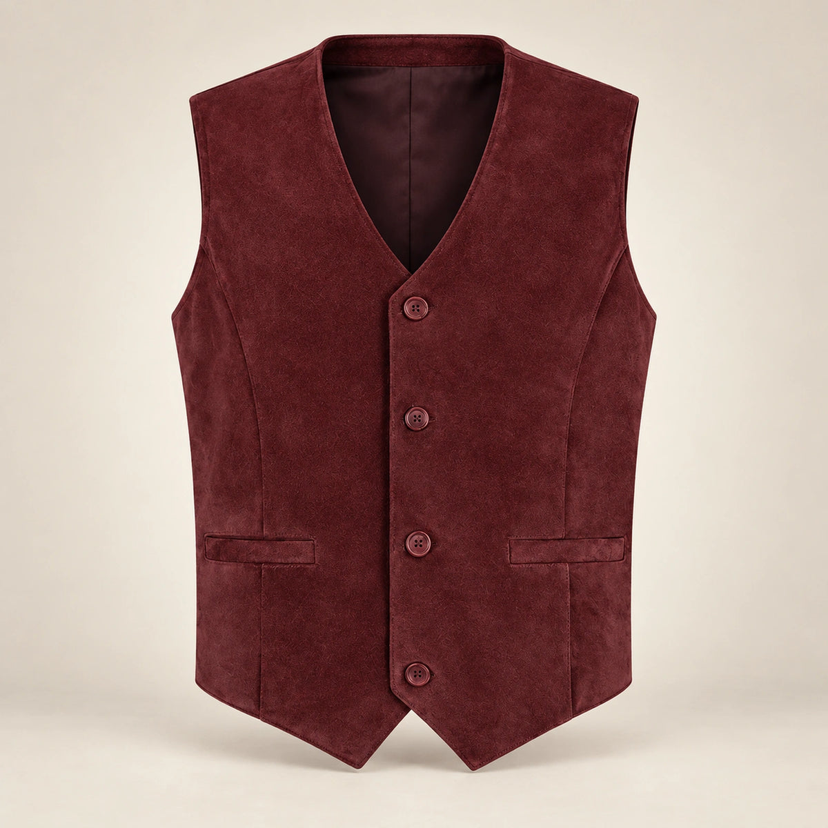 Caldwick Men's Suede Leather Waistcoat