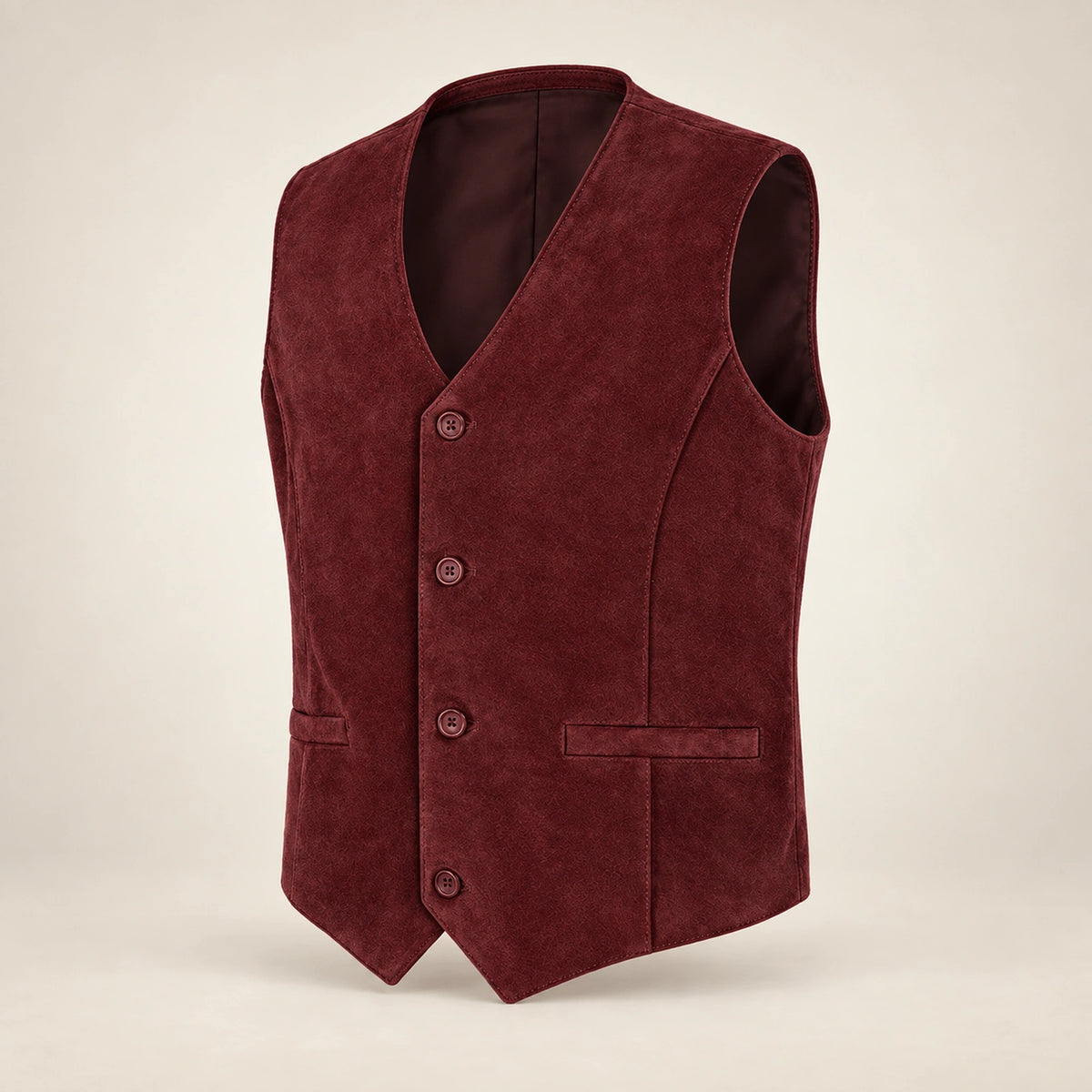 Caldwick Men's Suede Leather Waistcoat