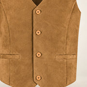 Caldwick Men's Suede Leather Waistcoat