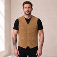 Caldwick Men's Suede Leather Waistcoat