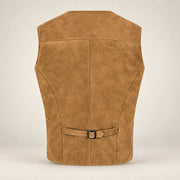 Caldwick Men's Suede Leather Waistcoat