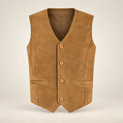 Caldwick Men's Suede Leather Waistcoat