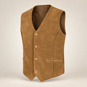 Caldwick Men's Suede Leather Waistcoat