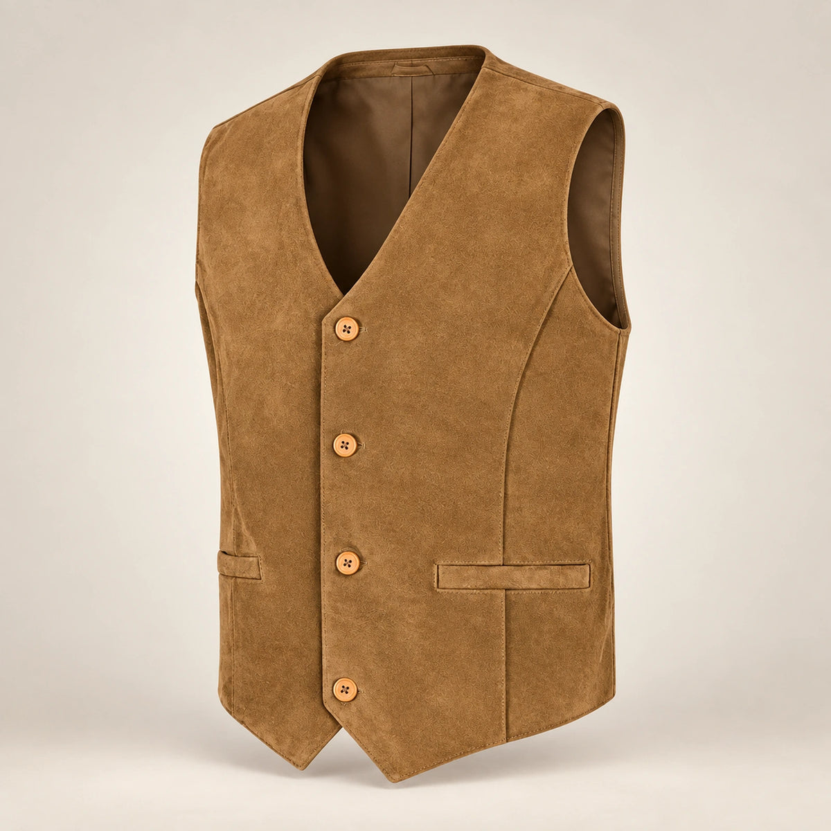 Caldwick Men's Suede Leather Waistcoat
