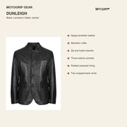 Dunleigh Men's Black Mid-Length Lambskin Safari Jacket key features