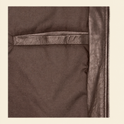 Mocha Brown men's vintage lambskin biker jacket, inner.