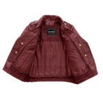 Popstar - Women's Motorcycle Leather Jacket oxblood - Image 3