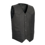 Top Shot Men's Motorcycle Western Style Leather Vest