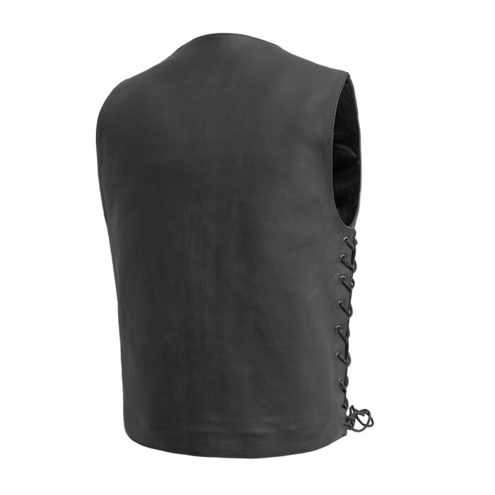 Top Biller Men's Motorcycle Western Style Leather Vest - Image 5