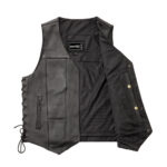 Top Biller Men's Motorcycle Western Style Leather Vest - Image 2