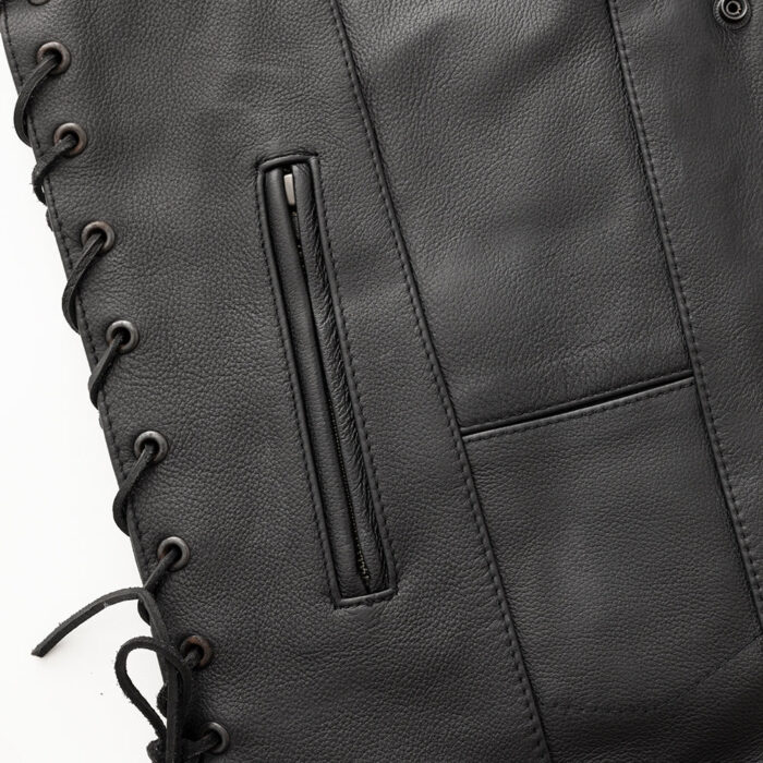 Top Biller Men's Motorcycle Western Style Leather Vest - Image 4