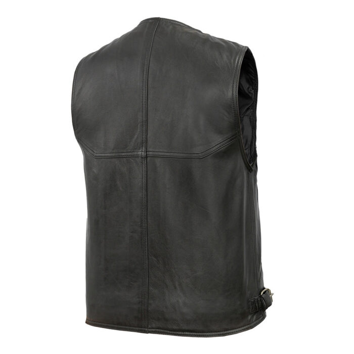 Rodeo - Men's Motorcycle Western Style Leather Vest - Image 2