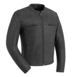 Indy Men's Motorcycle Leather Jacket - Black