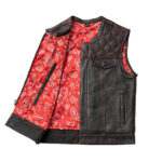 Whaler Red - Men's Club Style Leather Vest (Limited Edition) - Image 2