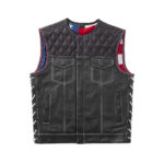 Captain - Men's Club Style Leather Motorcycle Vest - Limited Edition