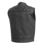 Upside Men's Club Style Leather Vest (Black) - Image 3
