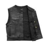 Lowside Men's Motorcycle Leather Vest - Image 2