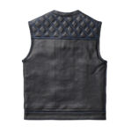 Kent Men's Motorcycle Leather Vest and Hoodie - Image 2