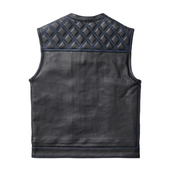Kent Men's Motorcycle Leather Vest and Hoodie - Image 2