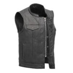 Blaster Men's Leather Motorcycle Vest - Image 2