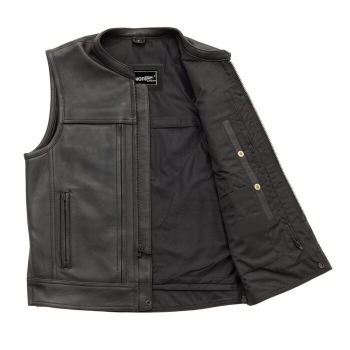 Rampage - Men's Motorcycle Leather Vest - Image 2