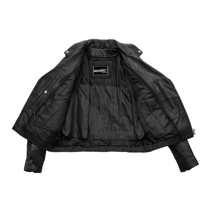 Lesley - Women's Leather Motorcycle Jacket - BHBR - Image 3