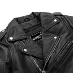 Lesley - Women's Leather Motorcycle Jacket - BHBR - Image 4