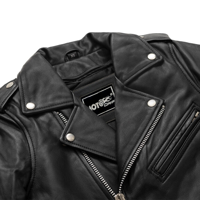 Lesley - Women's Leather Motorcycle Jacket - BHBR - Image 4