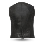 Savannah Women's Western Style Motorcycle Leather Vest - Image 2