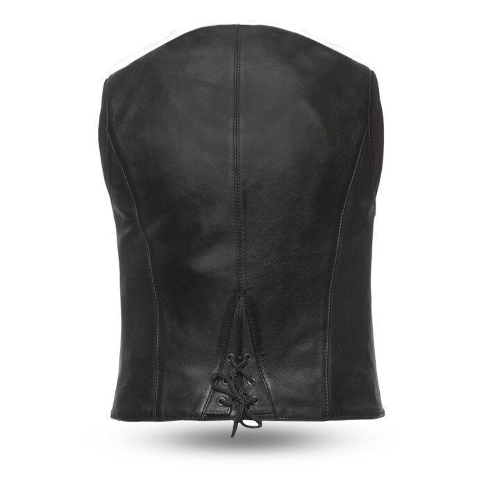 Savannah Women's Western Style Motorcycle Leather Vest - Image 2