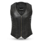 Savannah Women's Western Style Motorcycle Leather Vest